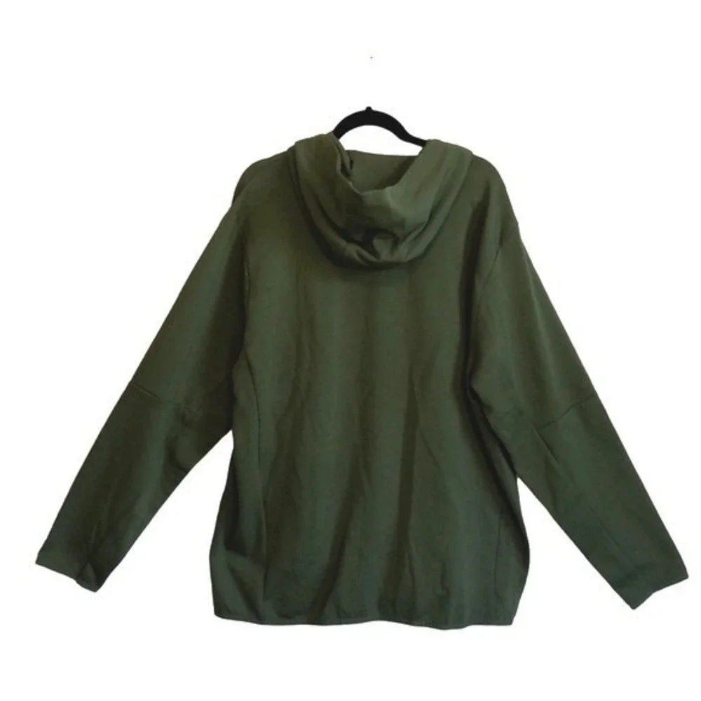 New PINK DOLPHIN Men's XLarge‎ Olive Green Long Sleeve Full Zip Hoodie